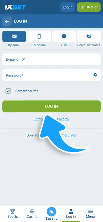 Step 4 - Click Log in to access your account