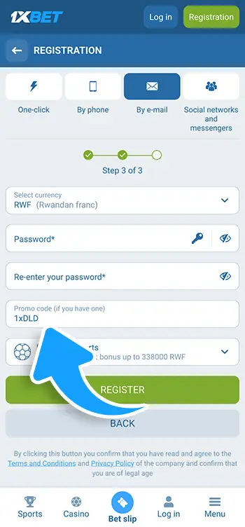 Step 7 - Enter the promo code