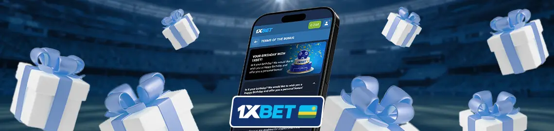 Bet with 1xBet bonuses in Rwanda