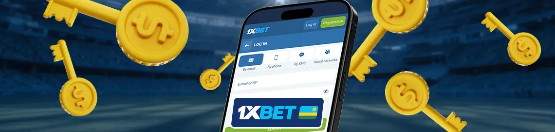 Logging in with a mobile device on 1xBet in Rwanda